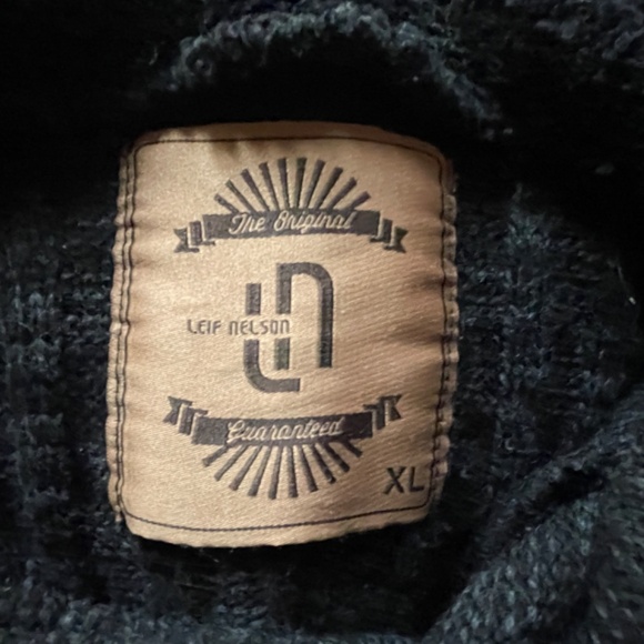 Beautiful grey Leif Nelson Hoody Sweater MEN size L - Picture 10 of 11